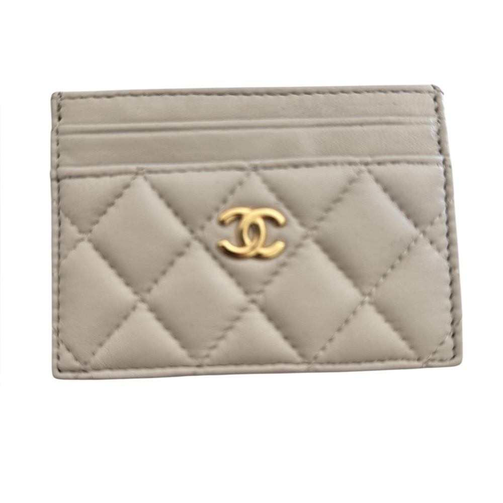 🆕 CHANEL Style Lambskin Quilted Card Holder 🆕